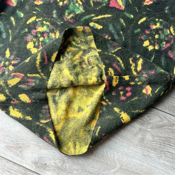 Vintage Alison H. 80s  Art Print Wool Angora Blend Sweater Made in Hong Kong - Picture 11 of 14